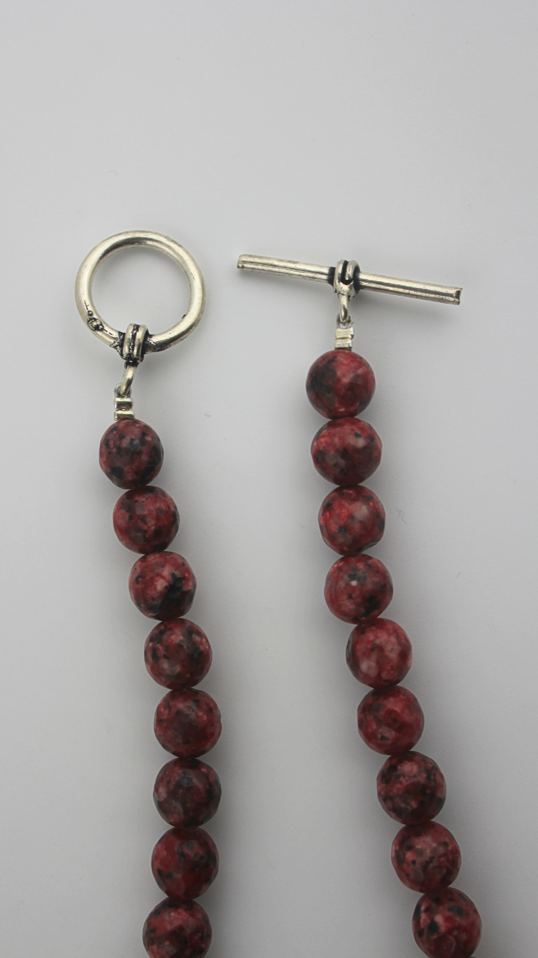 Mrudhvi Maroon Agate Long Necklace Set