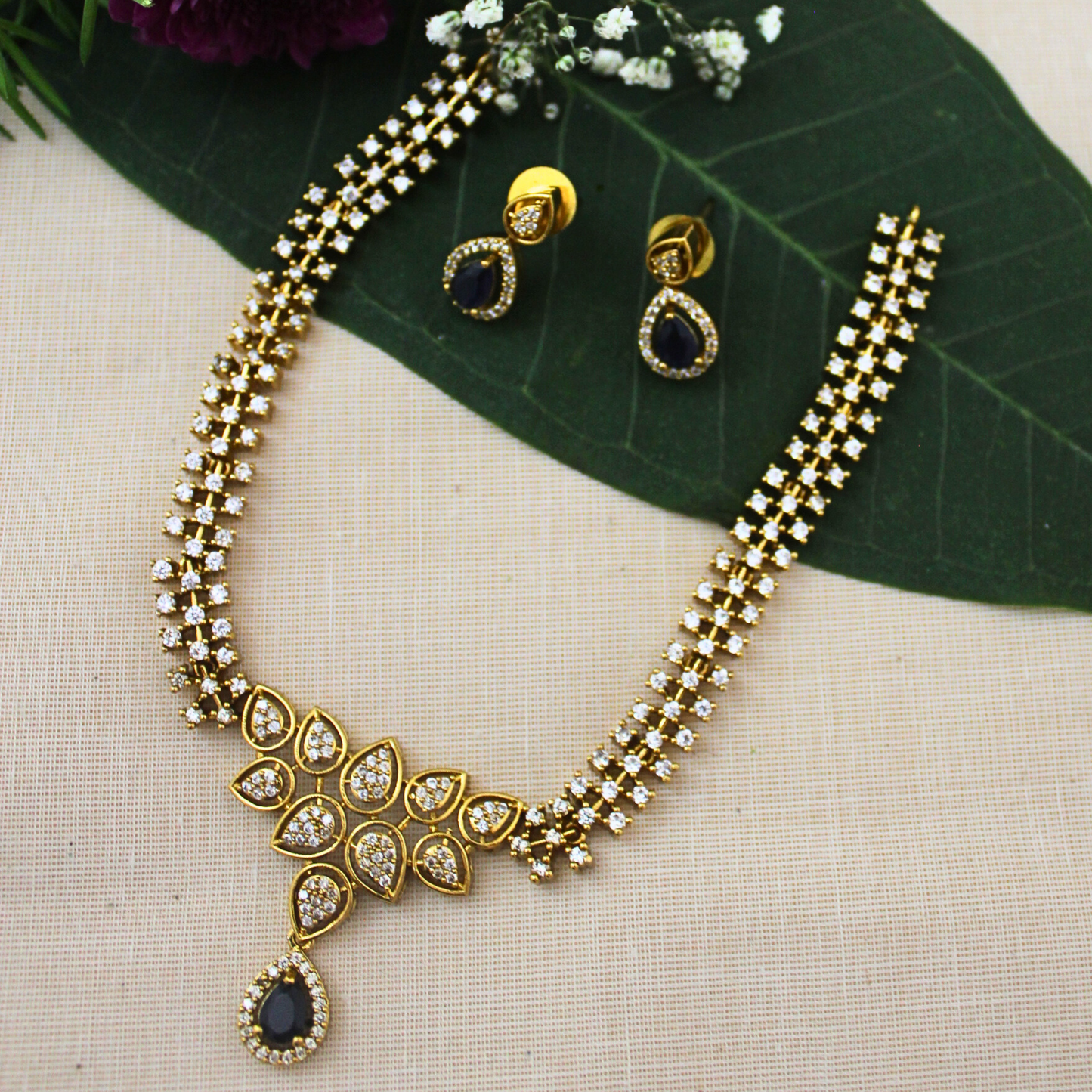 Shyam Antique Matte Necklace Set