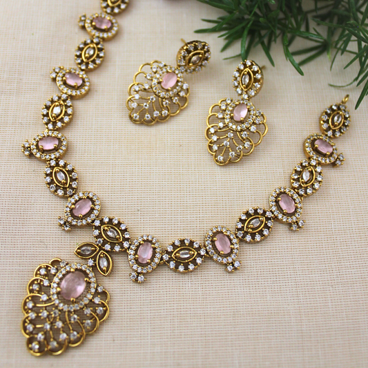 Pavitra Antique Matte Necklace Set