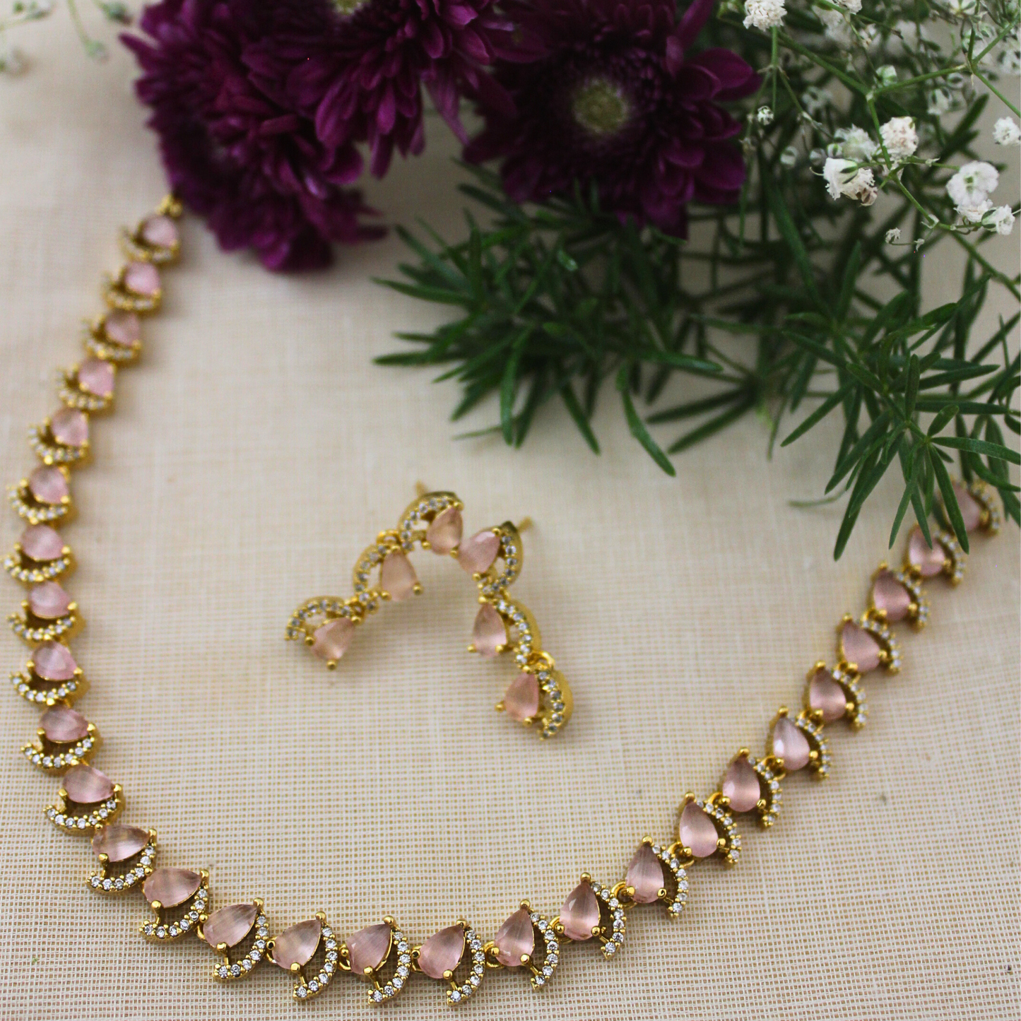 Pavitra Antique Matte Necklace Set