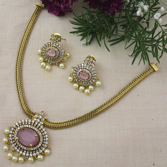Pavitra Antique Matte Necklace Set