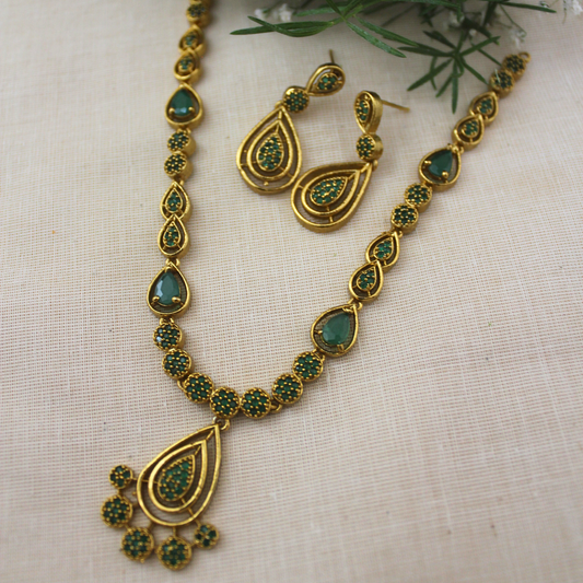 Shyamala Antique Matte Necklace Set