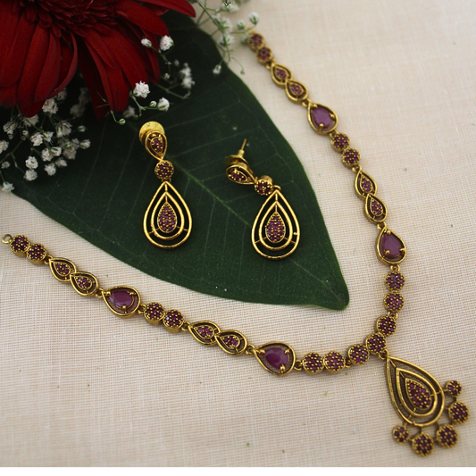 Rudra Antique Matte Necklace Set