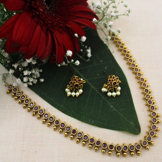 Rudra Antique Matte Necklace Set