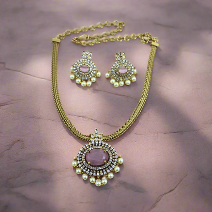 Pavitra Antique Matte Necklace Set
