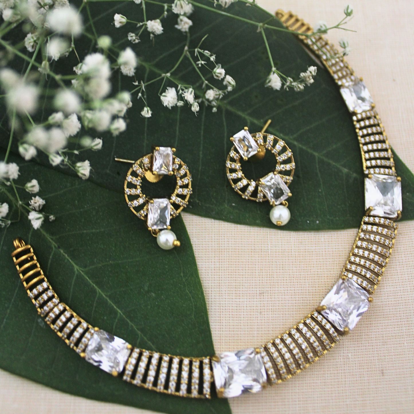 Shweta Antique Matte Necklace Set
