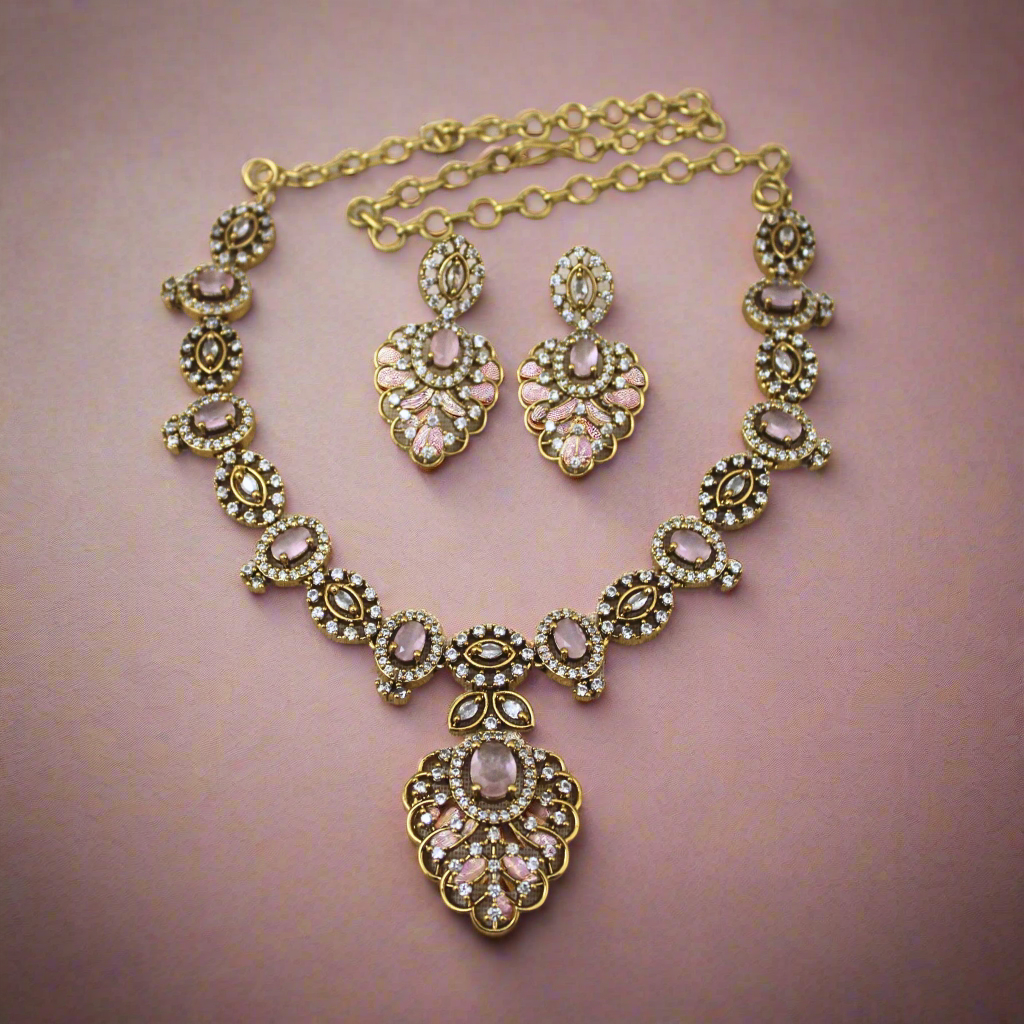 Pavitra Antique Matte Necklace Set