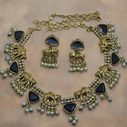 Shyam Antique Matte Necklace Set