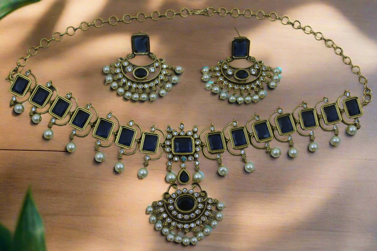 Shyam Antique Matte Necklace Set