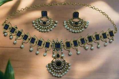 Shyam Antique Matte Necklace Set