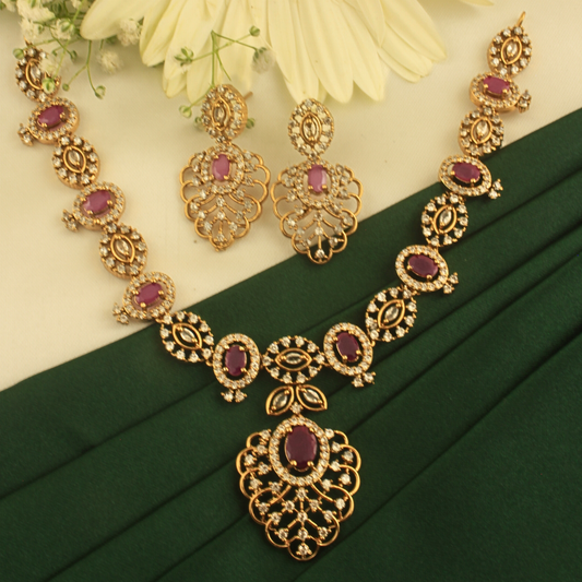 Rudra Antique Matte Necklace Set
