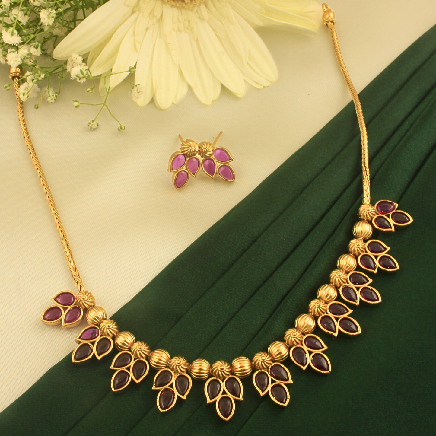 Rudra Antique Matte Necklace Set