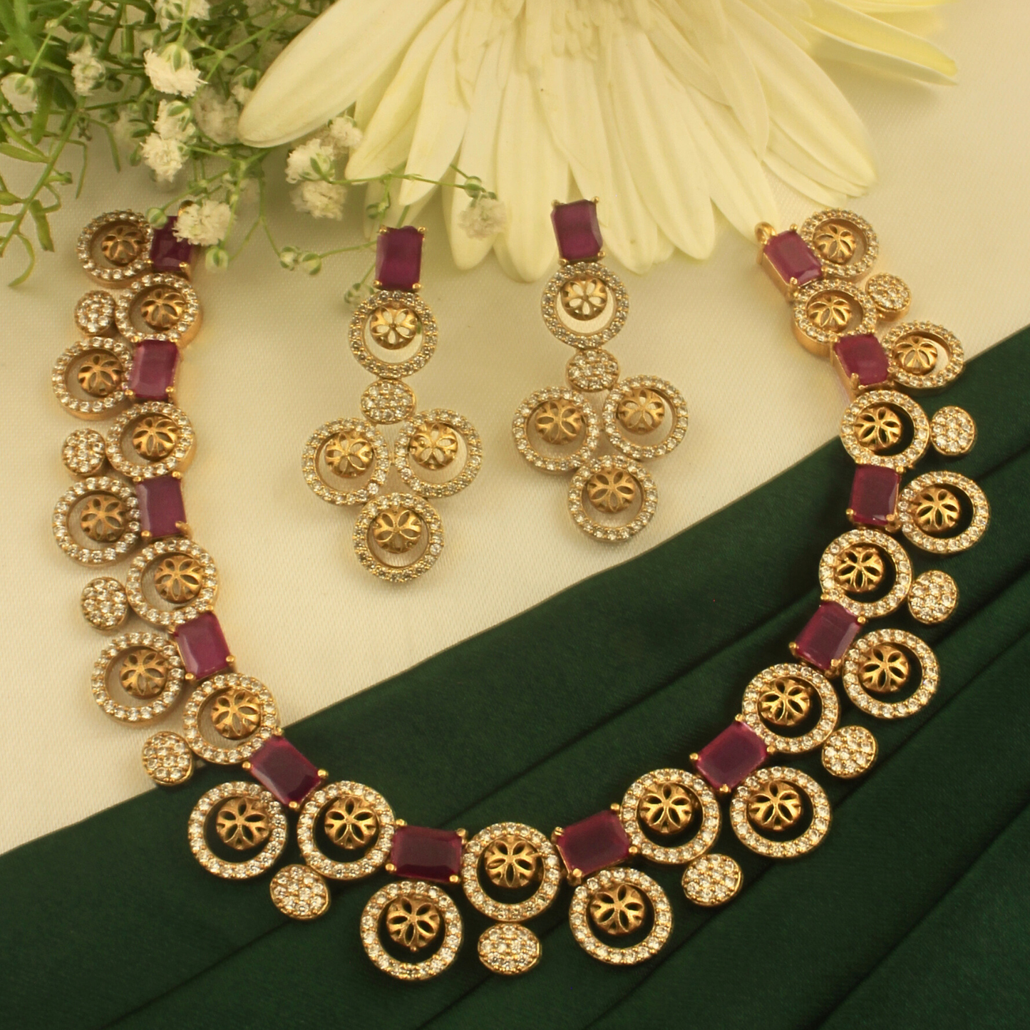 Rudra Antique Matte Necklace Set