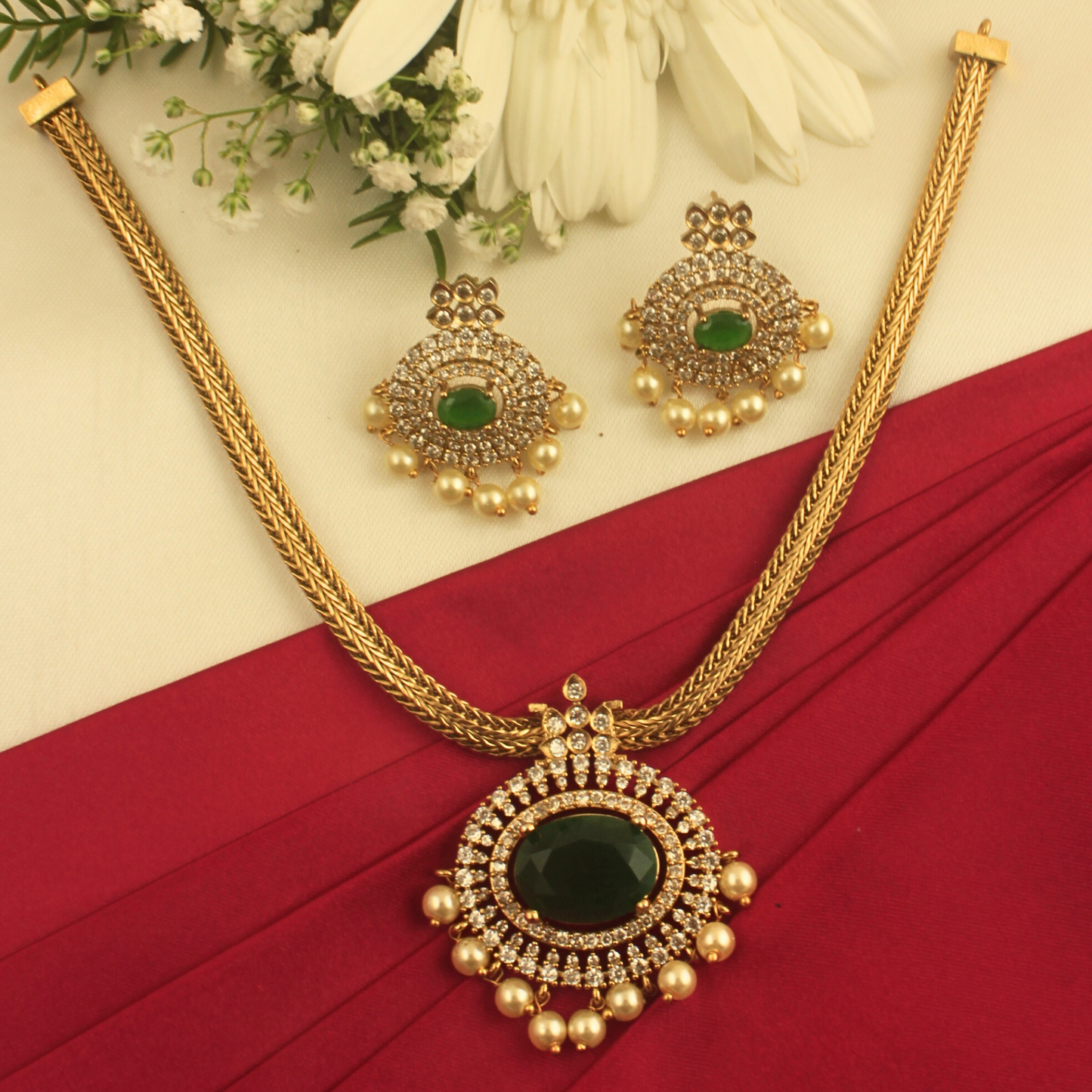 Shyamala Antique Matte Necklace Set
